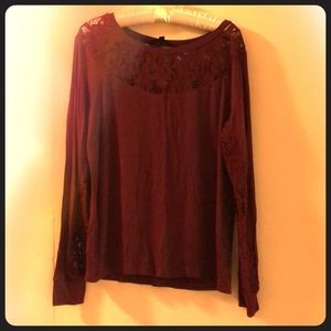 Hannah lace long sleeve shirt